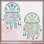 Floral Jellyfish Machine Embroidery Design | Botanical Jellyfish Stitch File | Ocean Sea Life Coastal Floral Digital Download, 6 Sizes, (4132)