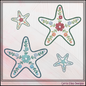 Floral Starfish Machine Embroidery Design | Botanical Sea Star Stitch File | Coastal Beach Pattern, 6 Sizes, (4139)