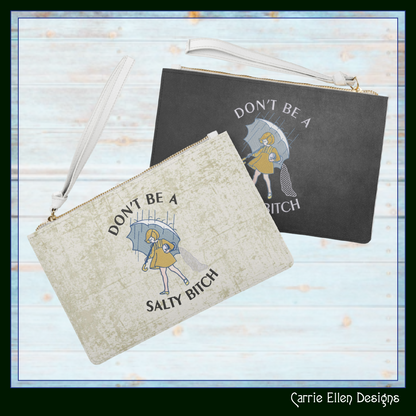 Don't Be A Salty Bitch Machine Embroidery Design | Funny Rainy Day Stitch File | Snarky Adult Humor, 6 Sizes (4148)