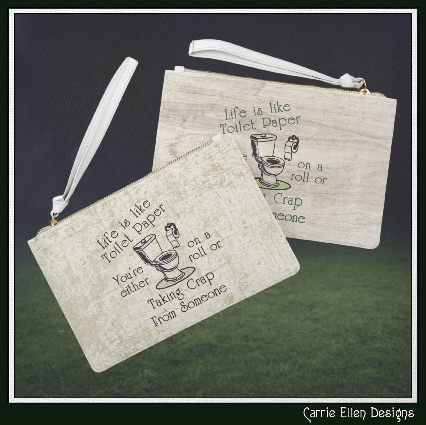 Life Is Like Toilet Paper Machine Embroidery Design | Adult Toilet Humor, 6 Sizes, (4164)