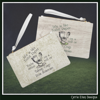 Life Is Like Toilet Paper Machine Embroidery Design | Adult Toilet Humor, 6 Sizes, (4164)