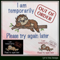 Temporarily Out of Order Try Again Later Machine Embroidery Design | Funny Sloth Sarcastic Stitch Pattern, 6 Sizes (4165)
