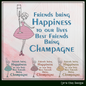 Best Friends Bring Champagne Machine Embroidery Design | Elegant Friendship Quote Stitch File, 6 Sizes (4167)