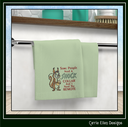 Some People Need a Shock Collar Machine Embroidery Design | Funny Squirrel Embroidery Pattern | Sarcastic Animal Stitch File, 6 Sizes (4168)