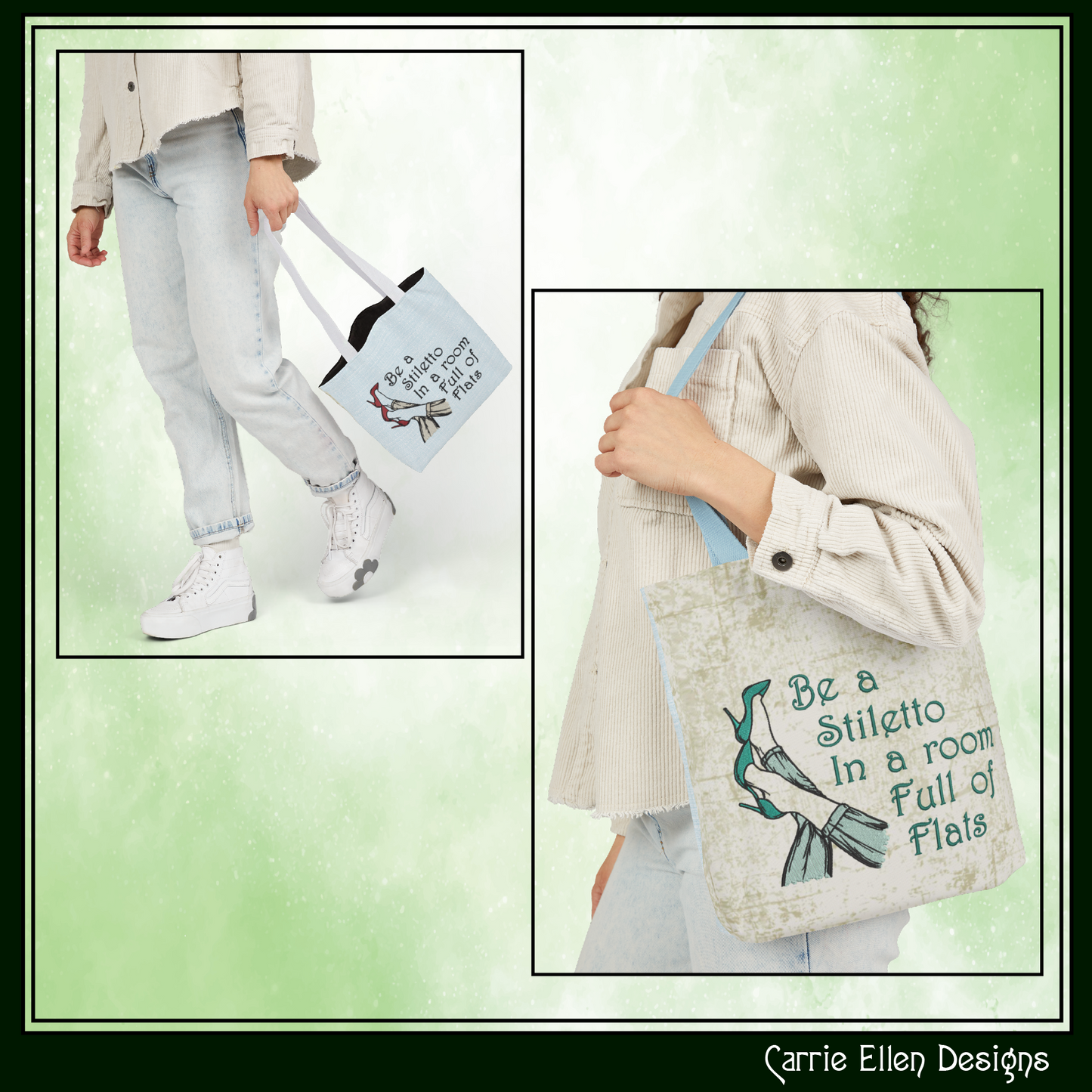 Be a Stiletto in a Room Full of Flats Machine Embroidery Design | Sassy Fashion Quote Embroidery File, 6 Sizes (4172)