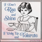 I Don't Rise and Shine Machine Embroidery Design | Funny Morning Quote Design File | Sarcastic Vintage Humor, 6 Sizes (4173)