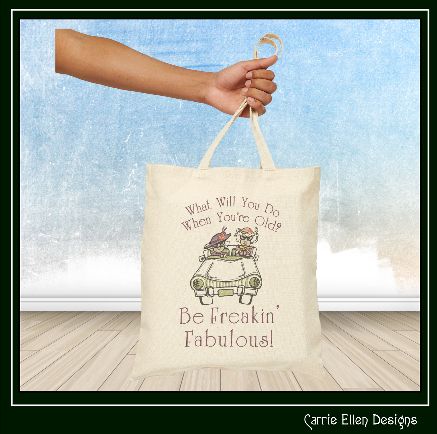 Freakin' Fabulous Machine Embroidery Design | Funny Senior Ladies Embroidery Pattern | Sassy Friendship Stitch File, 6 Sizes (4174)