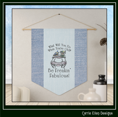 Freakin' Fabulous Machine Embroidery Design | Funny Senior Ladies Embroidery Pattern | Sassy Friendship Stitch File, 6 Sizes (4174)