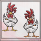 Angry Rooster Machine Embroidery Design | Farmhouse Rooster Stitch File | Country Farm Decor Design, 6 Sizes, (4176)