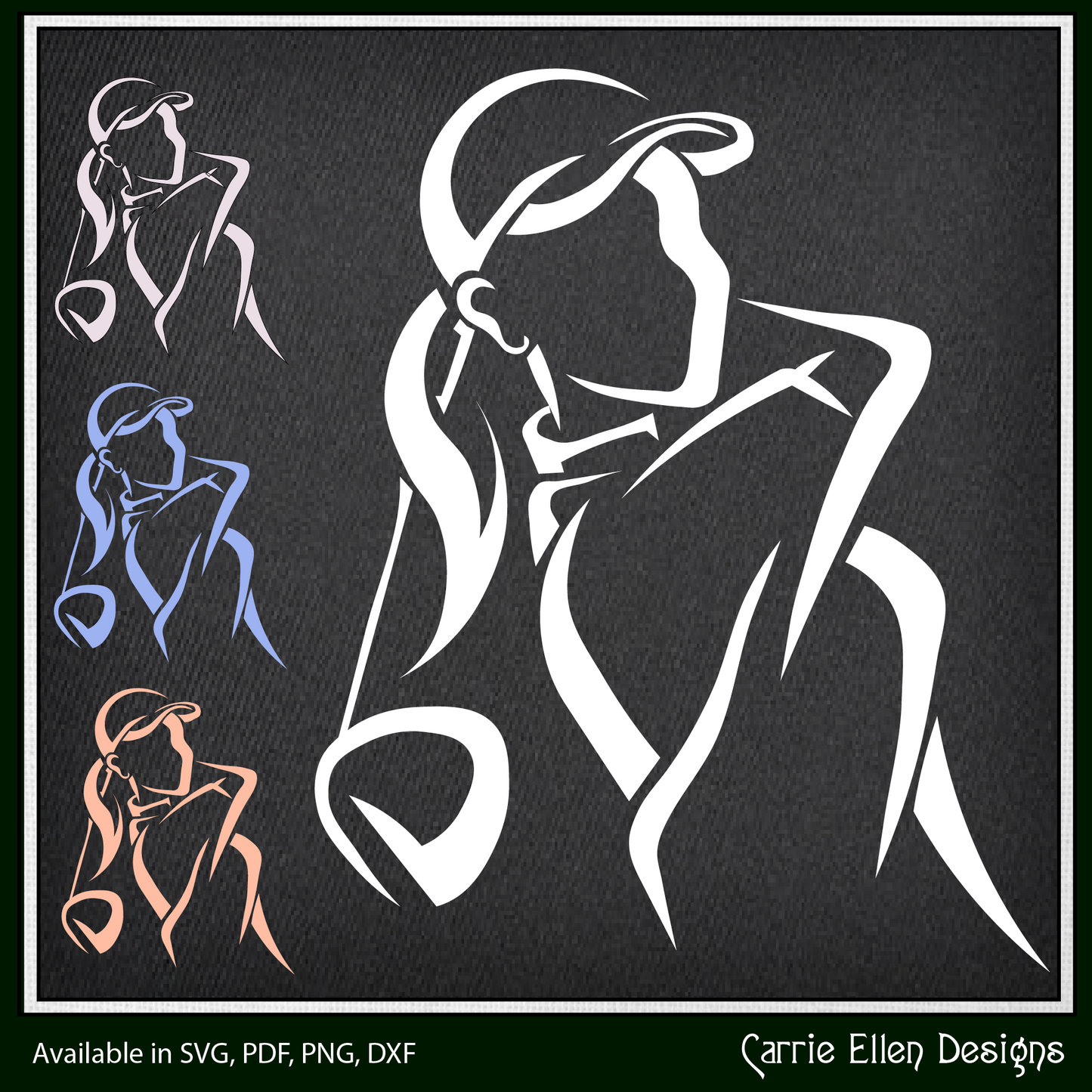 Lady Golfer Silhouette SVG | Female Golf Vector Art | Cricut & Silhouette Cutting File (4179)
