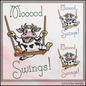 Mood Swings Cow Machine Embroidery Design | Funny Cow on Swing Embroidery Pattern | Farm Animal Humor, 6 Sizes (4181)