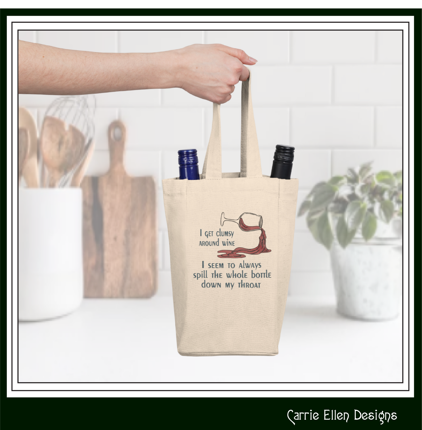 I Get Clumsy Around Wine Machine Embroidery Design | Adult Humor Wine Lover Stitch Pattern, 6 Sizes (4182)