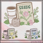 Floral Seed Packet Machine Embroidery Design | Garden Seeds Botanical Gardening Embroidery, 6 Sizes, (4188)