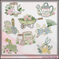 Floral Garden Tools Bundle Machine Embroidery Designs | Garden Lover Stitch Files | Gardening Collection, 8 Designs, 6 Sizes, (4193)