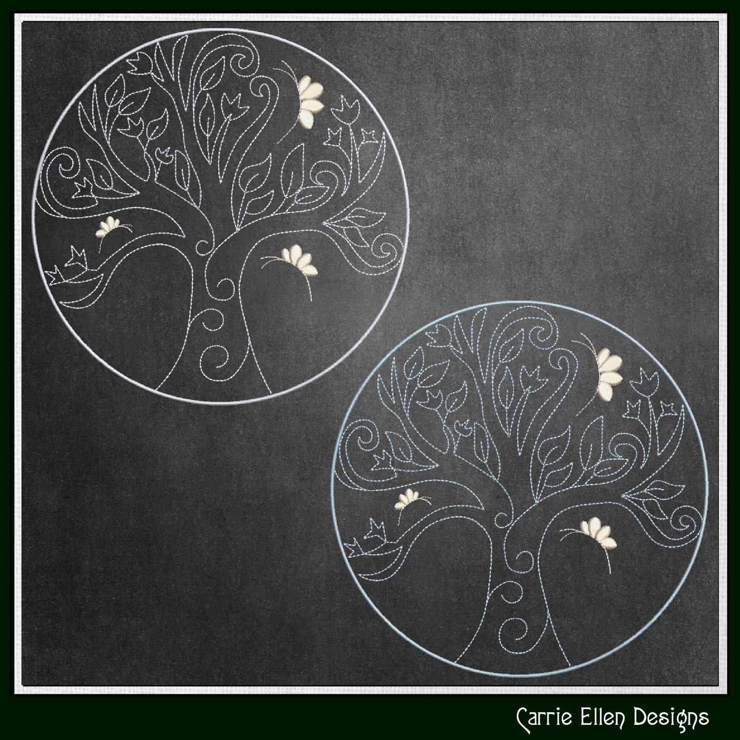 Tree of Life with Butterflies Machine Embroidery Design | Floral Tree Embroidery File | Butterfly Nature Stitch Pattern, 6 Sizes (4210)