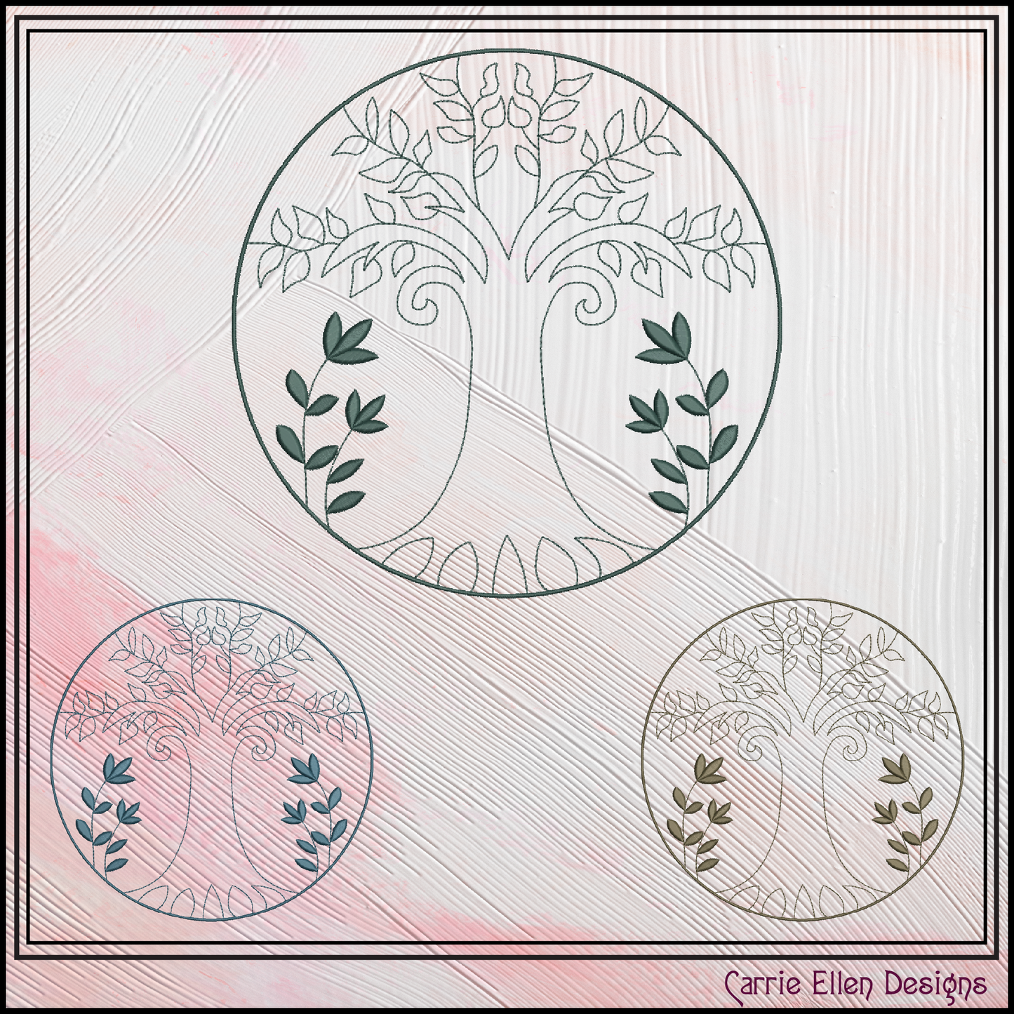 Tree of Life Branches Machine Embroidery Design | Botanical Tree Stitch File | Elegant Nature Embroidery Pattern, 6 Sizes (4213)