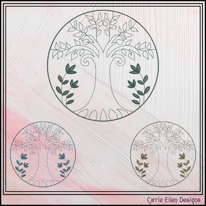 Tree of Life Branches Machine Embroidery Design | Botanical Tree Stitch File | Elegant Nature Embroidery Pattern, 6 Sizes (4213)