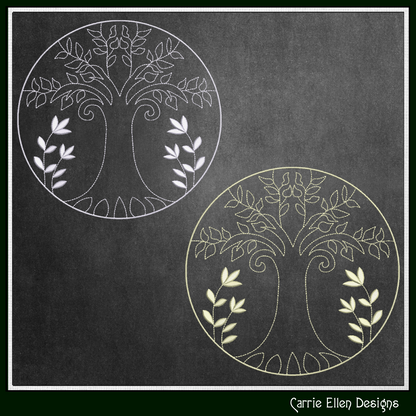 Tree of Life Branches Machine Embroidery Design | Botanical Tree Stitch File | Elegant Nature Embroidery Pattern, 6 Sizes (4213)
