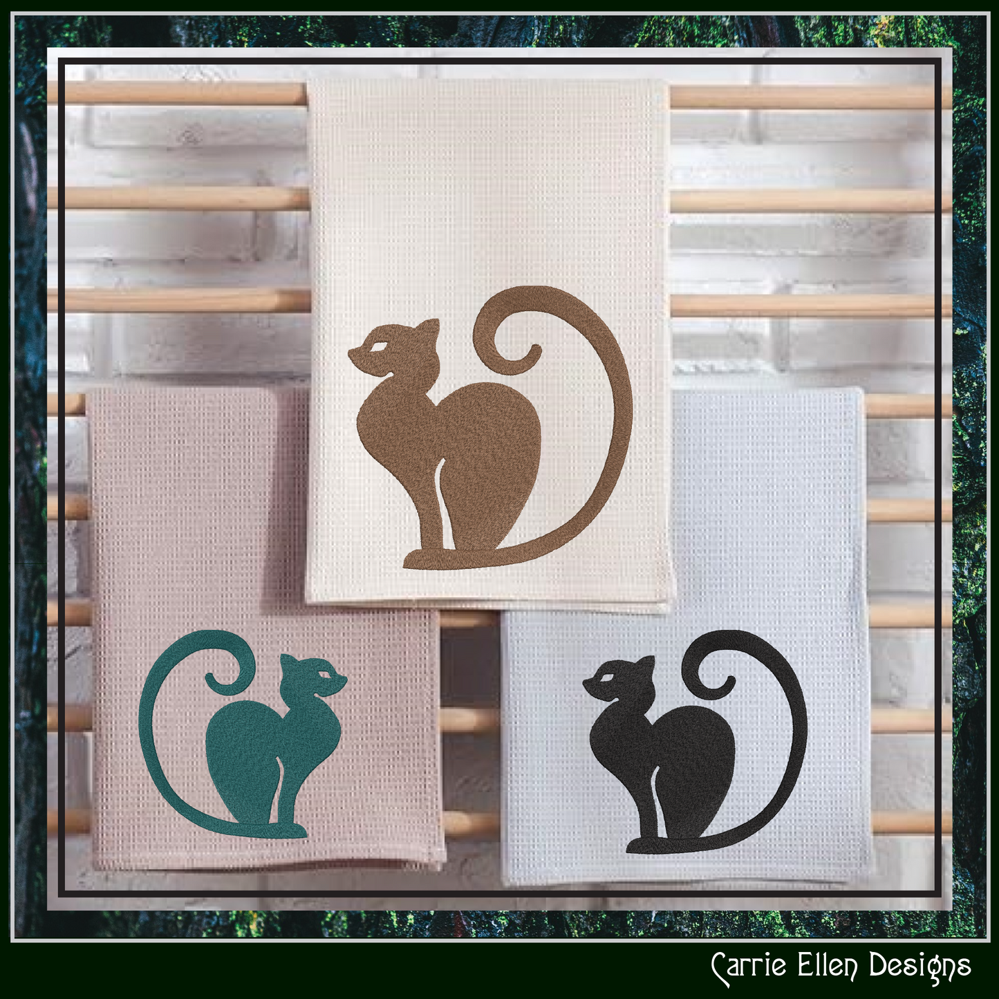 Elegant cat silhouette machine embroidery design featuring a graceful sitting feline. Perfect for apparel, tote bags, quilts, home décor, and gifts for cat lovers.

Minimalist machine embroidery design featuring an elegant sitting cat silhouette with a curled tail.

cat silhouette, black cat, cat embroidery, feline design, cat lover gift, kitty design, pet embroidery, minimalist cat, elegant cat