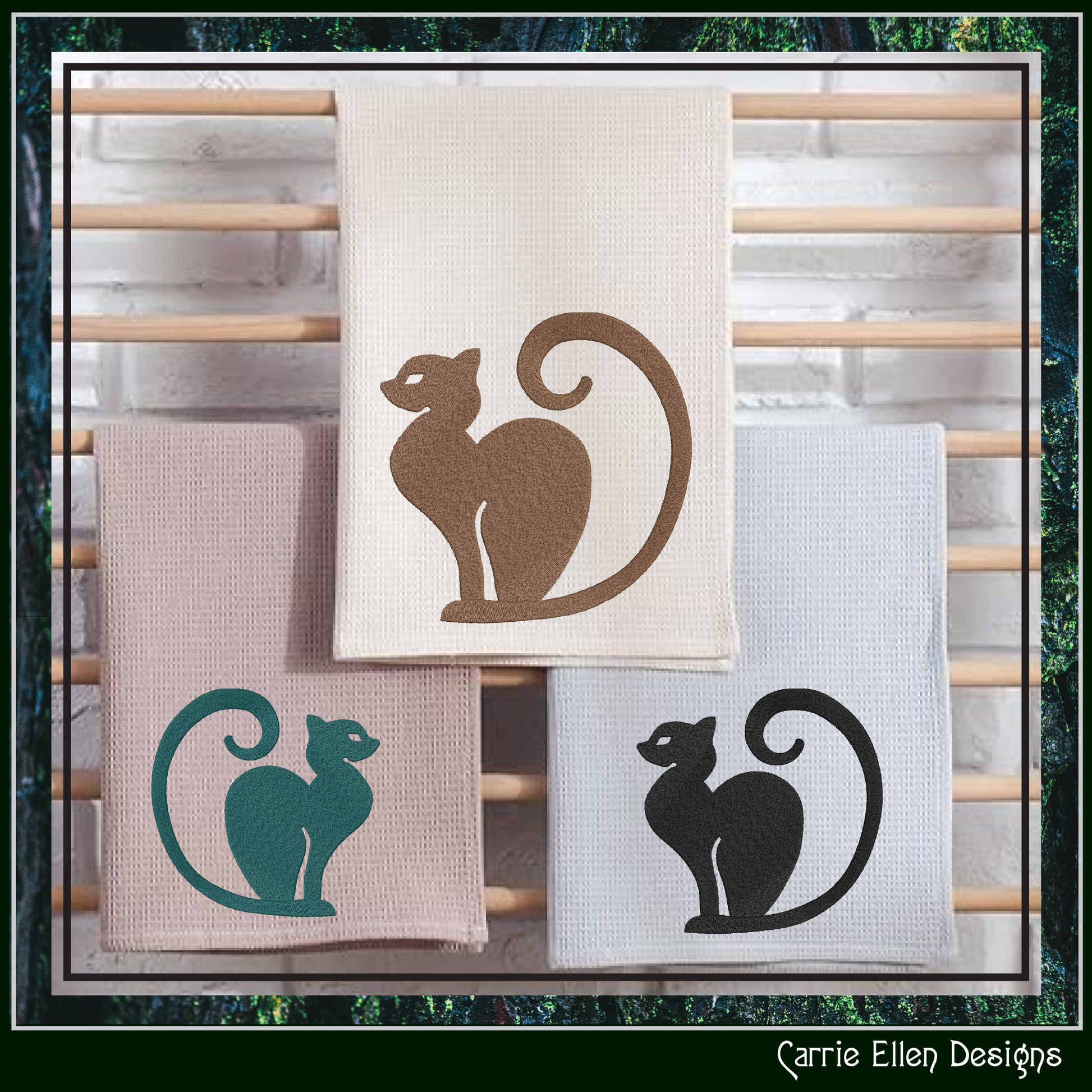 Elegant cat silhouette machine embroidery design featuring a graceful sitting feline. Perfect for apparel, tote bags, quilts, home décor, and gifts for cat lovers.

Minimalist machine embroidery design featuring an elegant sitting cat silhouette with a curled tail.

cat silhouette, black cat, cat embroidery, feline design, cat lover gift, kitty design, pet embroidery, minimalist cat, elegant cat