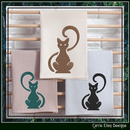 Elegant cat silhouette machine embroidery design featuring a graceful sitting feline. Perfect for apparel, tote bags, quilts, home décor, and gifts for cat lovers.

Minimalist machine embroidery design featuring an elegant sitting cat silhouette with a curled tail.

cat silhouette, black cat, cat embroidery, feline design, cat lover gift, kitty design, pet embroidery, minimalist cat, elegant cat