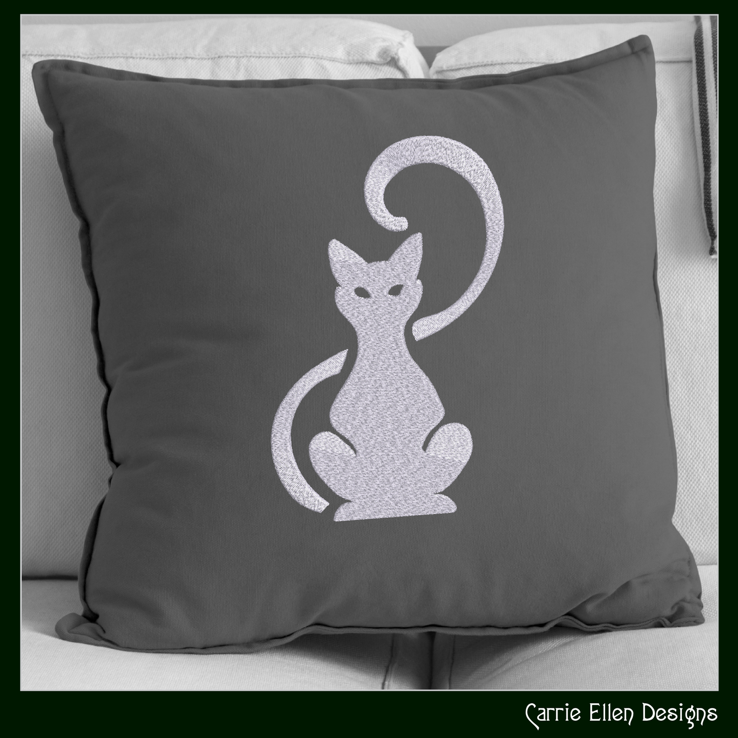 Elegant cat silhouette machine embroidery design featuring a graceful sitting feline. Perfect for apparel, tote bags, quilts, home décor, and gifts for cat lovers.

Minimalist machine embroidery design featuring an elegant sitting cat silhouette with a curled tail.

cat silhouette, black cat, cat embroidery, feline design, cat lover gift, kitty design, pet embroidery, minimalist cat, elegant cat
