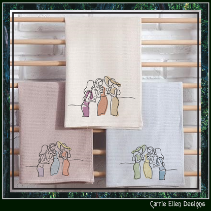 Elegant Ladies Day Out machine embroidery design featuring four women enjoying wine. Perfect for tote bags, apparel, tea towels, friendship gifts, and girls' weekend projects.

Machine embroidery design featuring four elegant women enjoying wine in a modern line art style celebrating friendship.

ladies day out, girls night, wine lovers, friend gift, women line art, wine embroidery, girls trip, brunch friends, elegant design