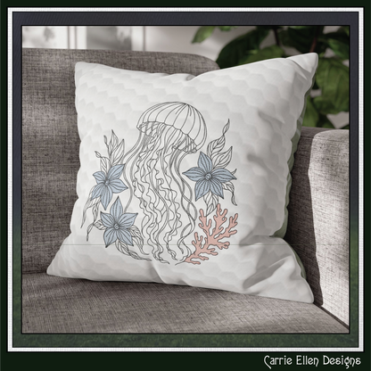 Floral Jellyfish machine embroidery design featuring botanical flowers, seaweed, and coral accents. Perfect for coastal décor, beach towels, apparel, quilts, tote bags, and ocean-themed gifts.

Machine embroidery design featuring an elegant floral jellyfish surrounded by botanical flowers, seaweed, and coral in a coastal outline style.

floral jellyfish, jellyfish design, ocean embroidery, beach embroidery, coastal decor, marine life, botanical art, floral 