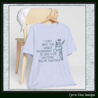 I Don't Meet the Height Requirement to Ride Your Emotional Roller Coaster Machine Embroidery Design | Snarky Adult Humor Digital Download, 6 Sizes (4235)