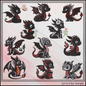 Baby Dragon Machine Embroidery Design Bundle | Fantasy Dragon Embroidery Files | Kawaii Magical Creature, 11 Designs, 6 Sizes, (4238)