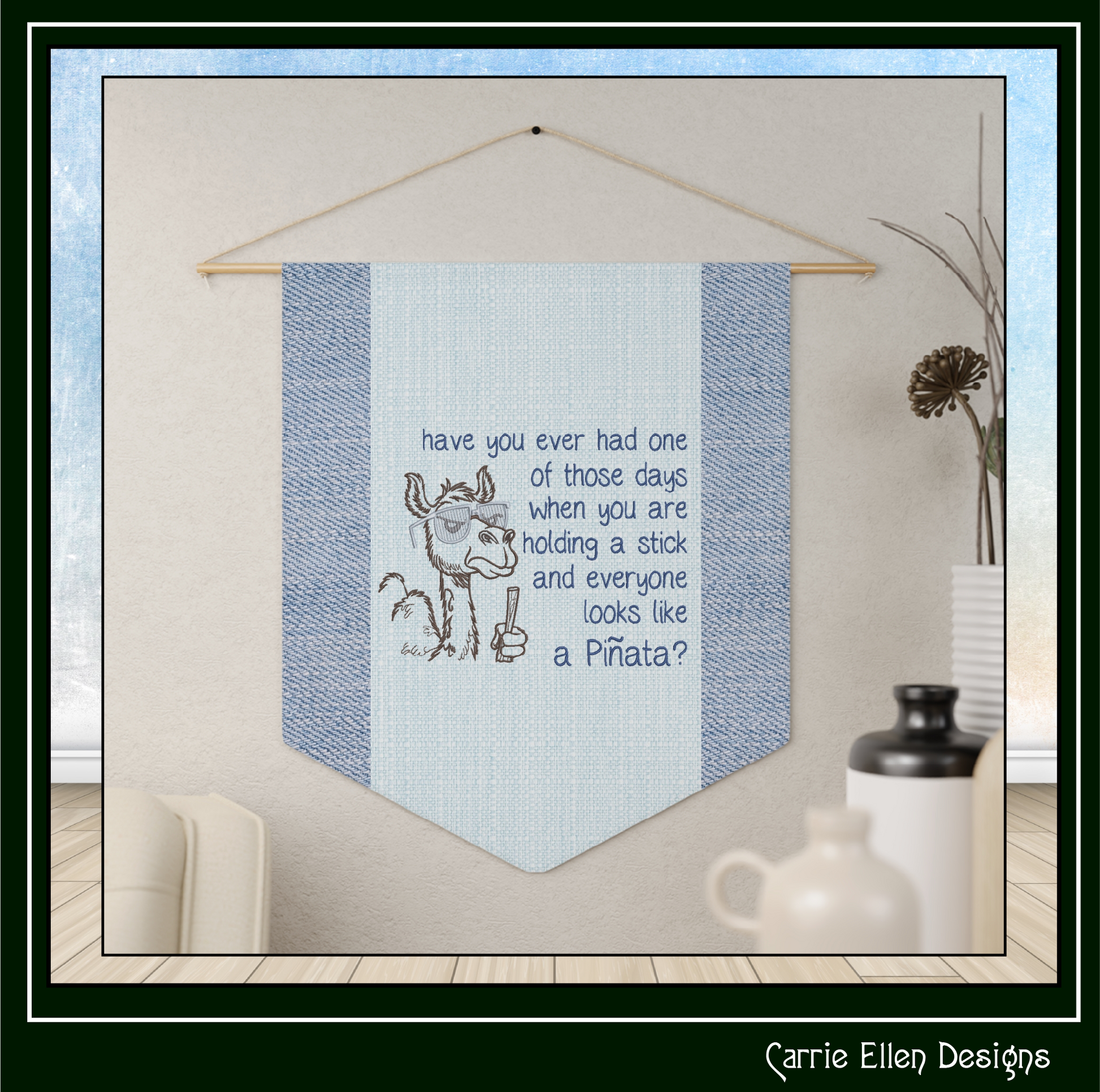Funny camel machine embroidery design featuring the saying "Have You Ever Had One of Those Days When You Are Holding a Stick and Everyone Looks Like a Piñata?" Perfect for humorous apparel and gifts.

Machine embroidery design of a camel wearing sunglasses holding a stick with a funny piñata-themed adult humor quote.

funny camel, camel embroidery, pinata joke, adult humor, snarky design, funny saying, humor embroidery, sarcastic gift, funny shirt, machine 