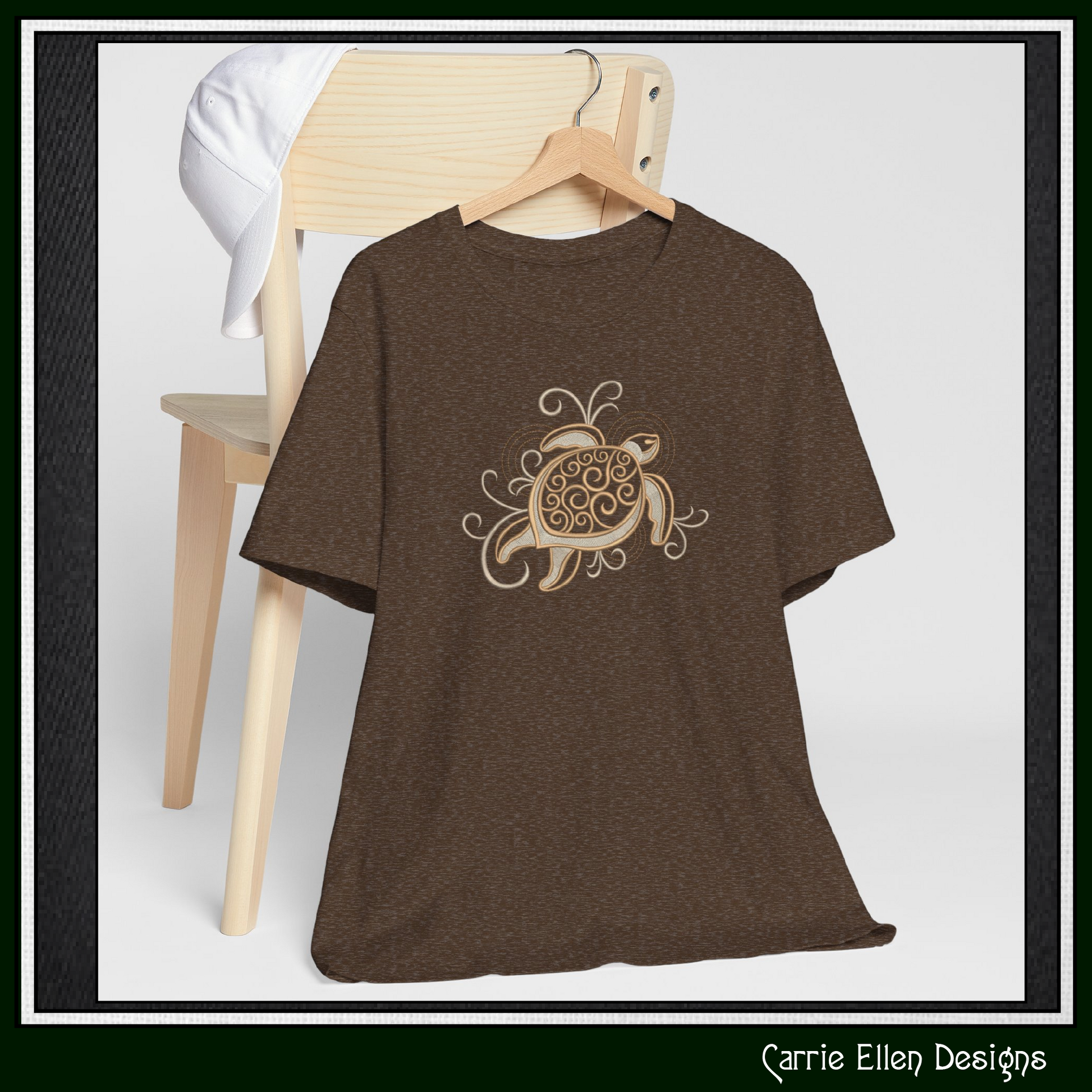 Elegant Sea Turtle machine embroidery design featuring decorative swirl details and coastal styling. Perfect for beach décor, apparel, quilts, tote bags, and nautical embroidery projects.

Machine embroidery design featuring an elegant sea turtle with decorative swirl shell details and flowing coastal accents.