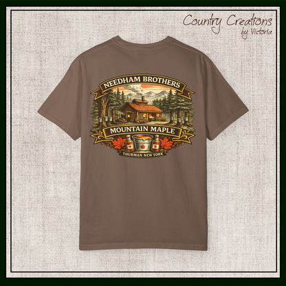 Needham Brothers Mountain Maple Short Sleeve T-Shirt, Comfort Colors Pigment Dyed Tee(3891)