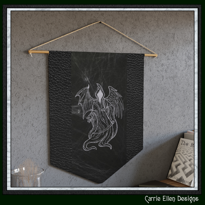 Grim Reaper with Angel & Demon Wings Machine Embroidery Design, 6 Sizes (4268)