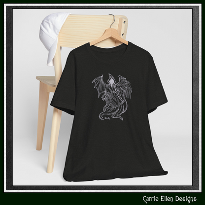 Grim Reaper with Angel & Demon Wings Machine Embroidery Design, 6 Sizes (4268)