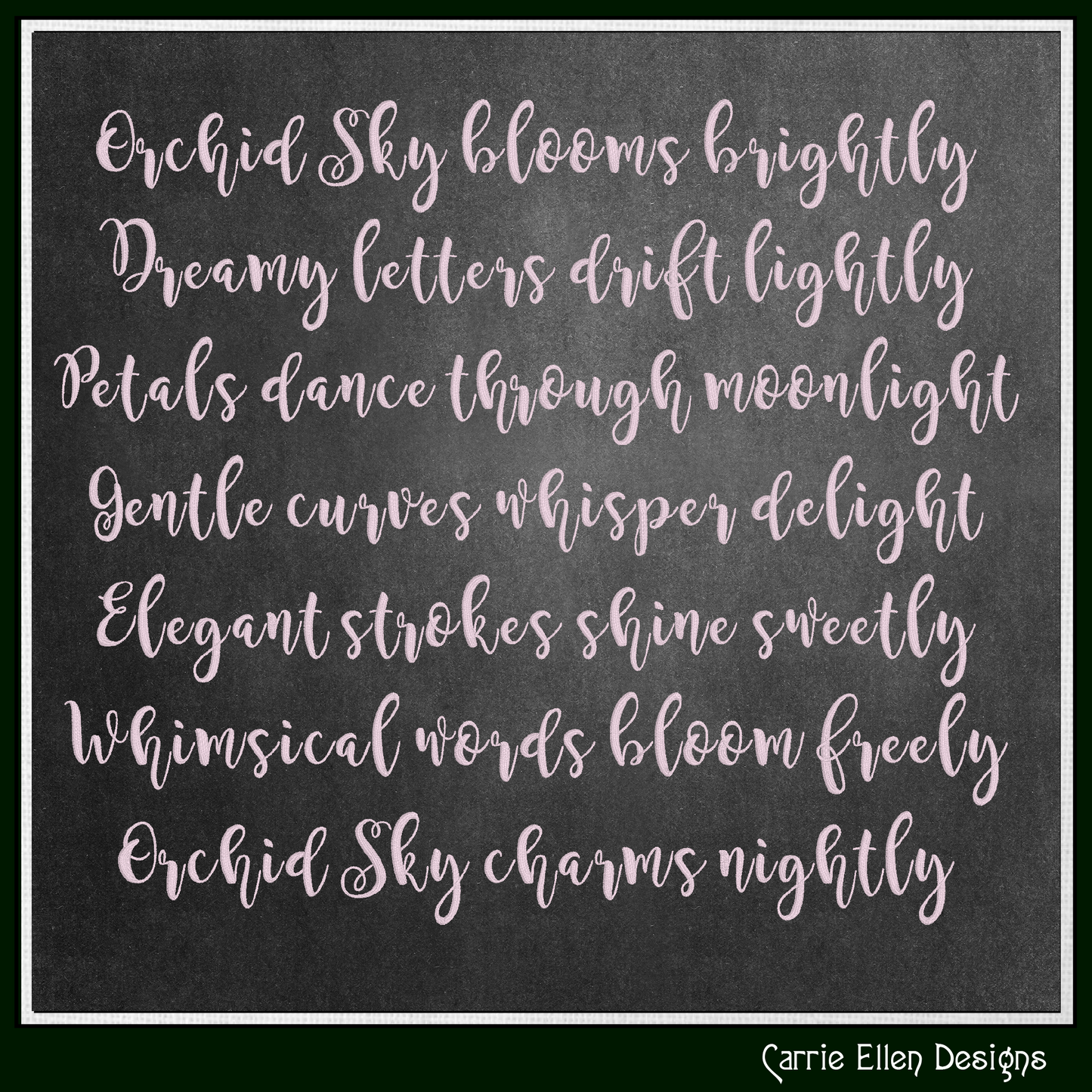 Orchid Sky Script BX Font | Machine Embroidery Alphabet | Native Embrilliance Lettering Font (4300)