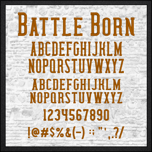 Battle Born Bold Block BX Font – Native Embrilliance Machine Embroidery Alphabet (4303)
