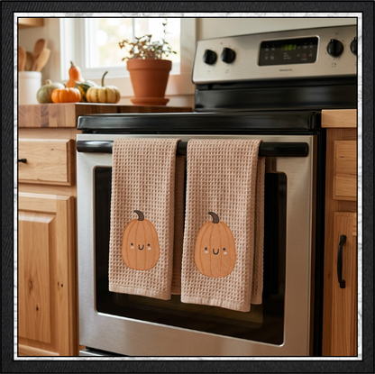Happy Gourd & Cute Pumpkin Machine Embroidery Design Set - Kawaii Fall Autumn Pattern Bundle, 4 Designs, 6 Sizes Each (4379)