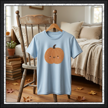 Happy Gourd & Cute Pumpkin Machine Embroidery Design Set - Kawaii Fall Autumn Pattern Bundle, 4 Designs, 6 Sizes Each (4379)