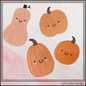 Happy Gourd & Cute Pumpkin Machine Embroidery Design Set - Kawaii Fall Autumn Pattern Bundle, 4 Designs, 6 Sizes Each (4379)