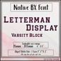 Letterman Display Varsity BX Font – Native Embrilliance Machine Embroidery Alphabet (4382)