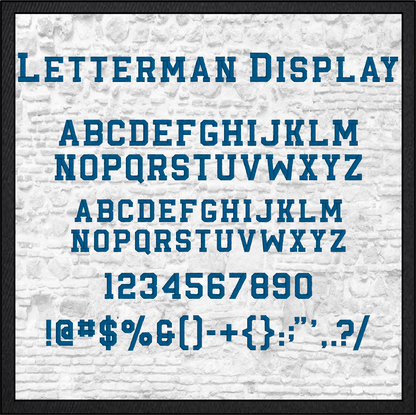 Letterman Display Varsity BX Font – Native Embrilliance Machine Embroidery Alphabet (4382)