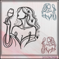 Vineyard Muse Machine Embroidery Design | Wine Tasting Woman Line Art, 6 Sizes (4384)