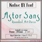 Astor Sans Native BX Font | Rounded Art Deco Embrilliance Machine Embroidery Alphabet (4387)