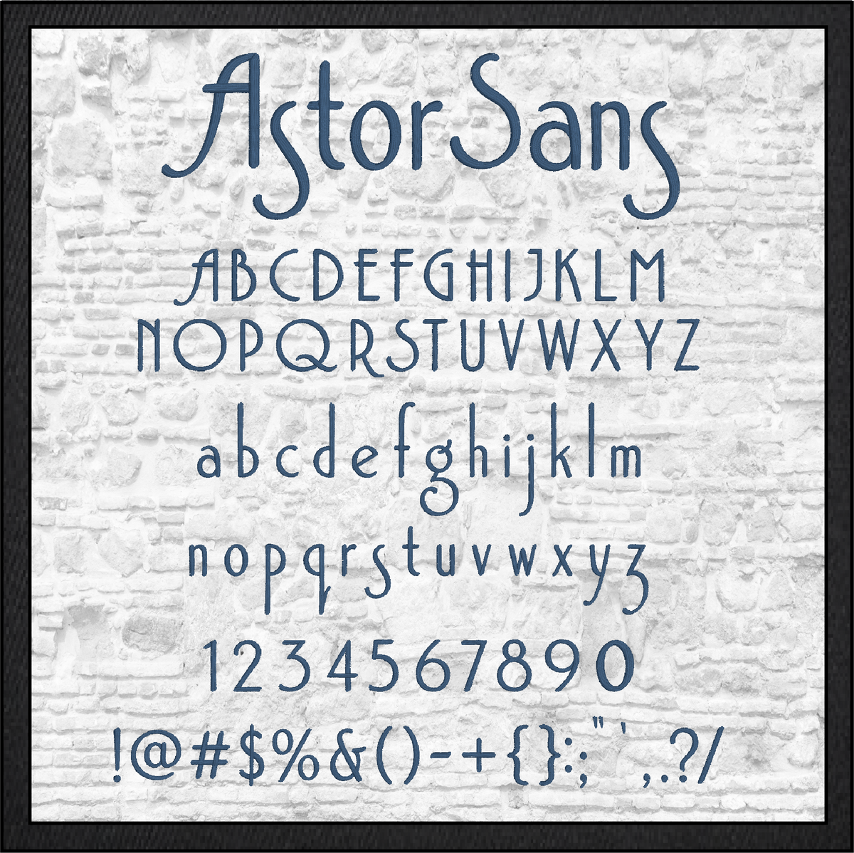 Astor Sans Native BX Font | Rounded Art Deco Embrilliance Machine Embroidery Alphabet (4387)