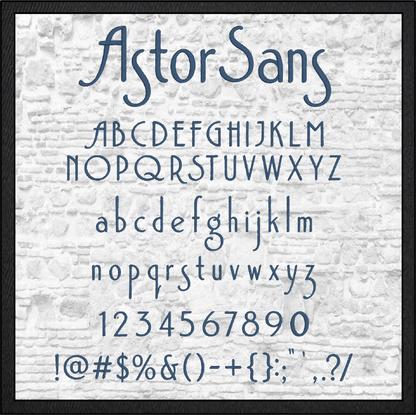 Astor Sans Native BX Font | Rounded Art Deco Embrilliance Machine Embroidery Alphabet (4387)