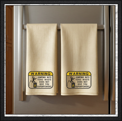 Warning Jumping Into Toxic Waste Does Not Give You Superpowers Funny Machine Embroidery Design, 6 Sizes (4388)