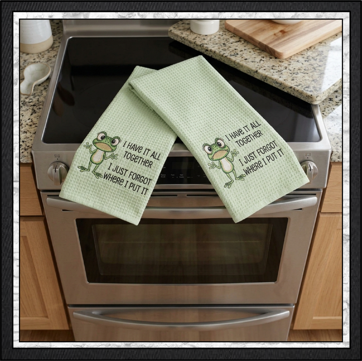 I Have It All Together I Just Forgot Where I Put It Frog Machine Embroidery Design, 6 Sizes (4392)