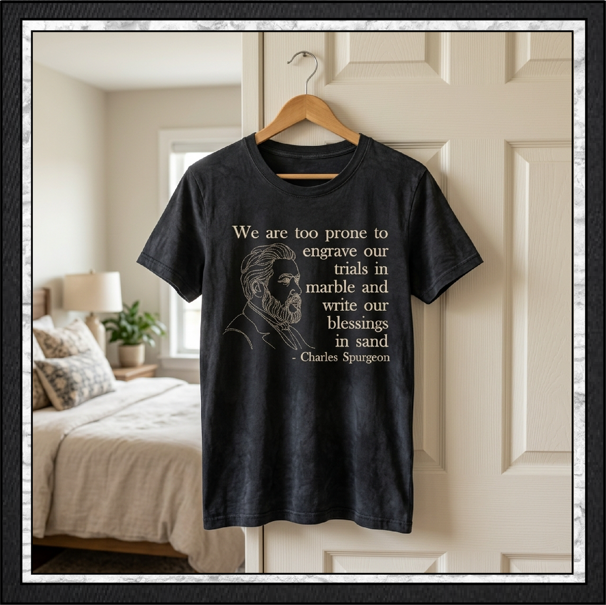 We Are Too Prone to Engrave Our Trials in Marble Charles Spurgeon Machine Embroidery Design, 6 Sizes (4395)