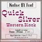 Quick Silver Western Block BX Embroidery Font | Native Embrilliance BX & Machine Formats (4404)